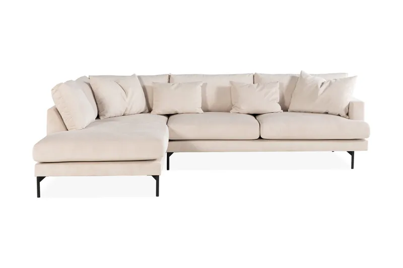 Menard 4-sits Vänstervänd L-formad Djup Schäslongsoffa i Manchester, Beige