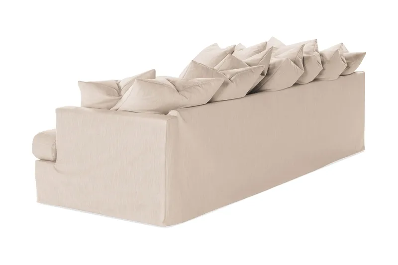 Menard 4-sits Vänstervänd L-formad Djup Schäslongsoffa i Tyg - Beige - Products - Möbler - Soffa - Divansoffa & schäslongsoffa - 4 sits soffa med divan