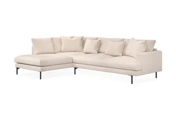 Menard 4-sits Vänstervänd L-formad Djup Schäslongsoffa i Tyg - Beige - Products - Möbler - Soffa - Divansoffa & schäslongsoffa - 4 sits soffa med divan