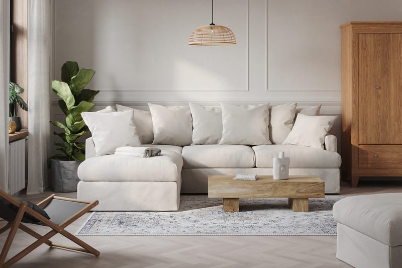 Menard 4-sits Vänstervänd L-formad Djup Schäslongsoffa i Tyg - Beige - Products - Möbler - Soffa - Divansoffa & schäslongsoffa - 4 sits soffa med divan