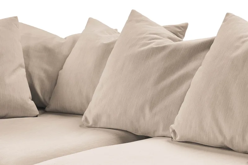 Menard 4-sits Vänstervänd L-formad Djup Schäslongsoffa i Tyg - Beige - Products - Möbler - Soffa - Divansoffa & schäslongsoffa - 4 sits soffa med divan
