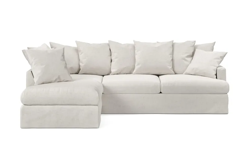 Menard 4-sits Vänstervänd L-formad Djup Schäslongsoffa i Tyg - Beige - Products - Möbler - Soffa - Divansoffa & schäslongsoffa - 4 sits soffa med divan