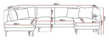 Menard 4-sits Vänstervänd Stor U-formad Djup Large Soffa med Divan och Schäslong i Manchester - Brun - Products - Möbler - Soffa - Divansoffa & schäslongsoffa - 4 sits soffa med divan