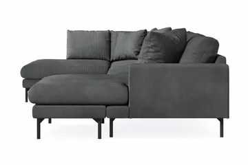 Menard 4-sits Vänstervänd Stor U-formad Djup Soffa med Divan och Schäslong i Manchester - Grå - Products - Möbler - Soffa - Divansoffa & schäslongsoffa - 4 sits soffa med divan