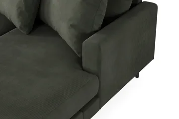 Menard 4-sits Vänstervänd Stor U-formad Djup Soffa med Divan och Schäslong i Manchester - Mörkgrön - Products - Möbler - Soffa - Divansoffa & schäslongsoffa - 4 sits soffa med divan