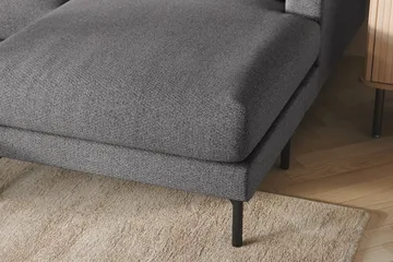 Menard 4-sits Vänstervänd Stor U-formad Djup Soffa med Divan och Schäslong i Tyg - Mörkgrå - Products - Möbler - Soffa - Divansoffa & schäslongsoffa - 4 sits soffa med divan