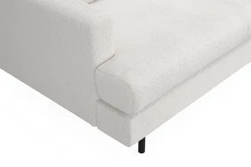 Menard Compact 3-sits Högervänd L-formad Divansoffa i Bouclé - Vit - Products - Möbler - Soffa - Divansoffa & schäslongsoffa - 3 sits soffa med divan