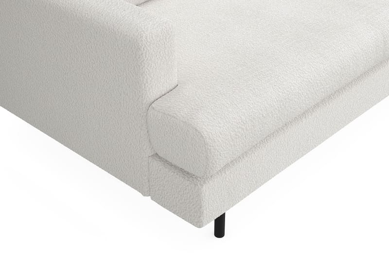 Menard Compact 3-sits Högervänd L-formad Divansoffa i Bouclé - Vit - Products - Möbler - Soffa - Divansoffa & schäslongsoffa - 3 sits soffa med divan