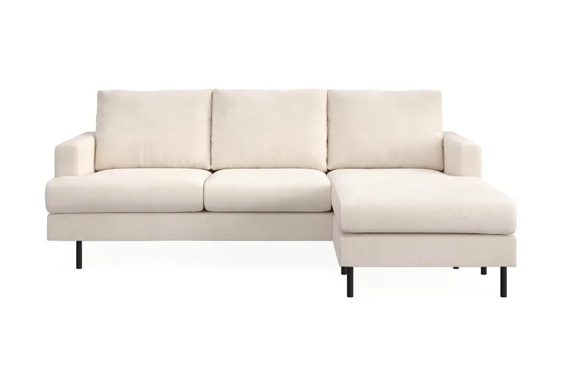 Menard Compact 3-sits Högervänd L-formad Divansoffa i Manchester - Beige - Products - Möbler - Soffa - Divansoffa & schäslongsoffa - 3 sits soffa med divan