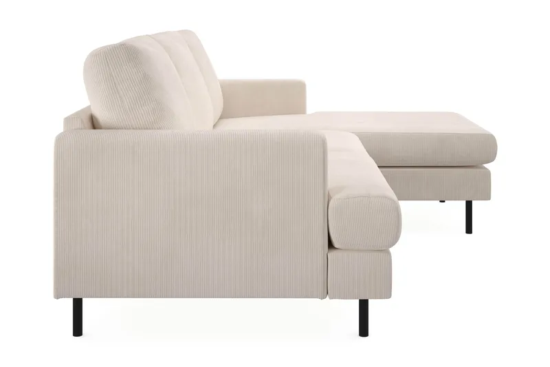 Menard Compact 3-sits Högervänd L-formad Divansoffa i Manchester - Beige - Products - Möbler - Soffa - Divansoffa & schäslongsoffa - 3 sits soffa med divan