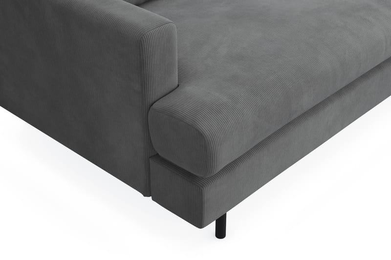 Menard Compact 3-sits Högervänd L-formad Divansoffa i Manchester - Grå - Products - Möbler - Soffa - Divansoffa & schäslongsoffa - 3 sits soffa med divan