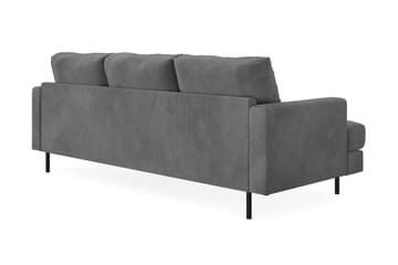 Menard Compact 3-sits Högervänd L-formad Divansoffa i Manchester - Grå - Products - Möbler - Soffa - Divansoffa & schäslongsoffa - 3 sits soffa med divan