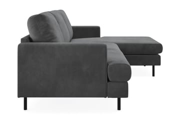 Menard Compact 3-sits Högervänd L-formad Divansoffa i Manchester - Grå - Products - Möbler - Soffa - Divansoffa & schäslongsoffa - 3 sits soffa med divan