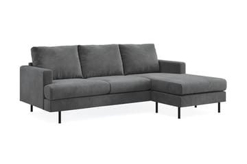 Menard Compact 3-sits Högervänd L-formad Divansoffa i Manchester - Grå - Products - Möbler - Soffa - Divansoffa & schäslongsoffa - 3 sits soffa med divan