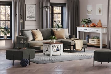 Menard Compact 3-sits Högervänd L-formad Divansoffa i Manchester - Mörkgrå - Products - Möbler - Soffa - Divansoffa & schäslongsoffa - 3 sits soffa med divan