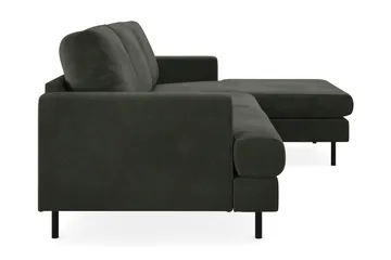Menard Compact 3-sits Högervänd L-formad Divansoffa i Manchester - Mörkgrön - Products - Möbler - Soffa - Divansoffa & schäslongsoffa - 3 sits soffa med divan
