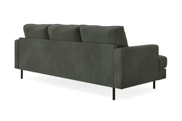 Menard Compact 3-sits Högervänd L-formad Divansoffa i Manchester - Mörkgrön - Products - Möbler - Soffa - Divansoffa & schäslongsoffa - 3 sits soffa med divan