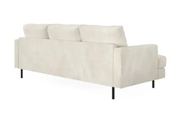 Menard Compact 3-sits Högervänd L-formad Divansoffa i Sammet - Krämvit - Products - Möbler - Soffa - Divansoffa & schäslongsoffa - 3 sits soffa med divan