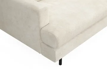 Menard Compact 3-sits Högervänd L-formad Divansoffa i Sammet - Krämvit - Products - Möbler - Soffa - Divansoffa & schäslongsoffa - 3 sits soffa med divan