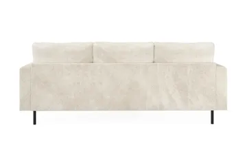 Menard Compact 3-sits Högervänd L-formad Divansoffa i Sammet - Krämvit - Products - Möbler - Soffa - Divansoffa & schäslongsoffa - 3 sits soffa med divan