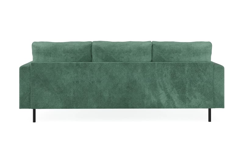 Menard Compact 3-sits Högervänd L-formad Divansoffa i Sammet - Mörkgrön - Products - Möbler - Soffa - Divansoffa & schäslongsoffa - 3 sits soffa med divan