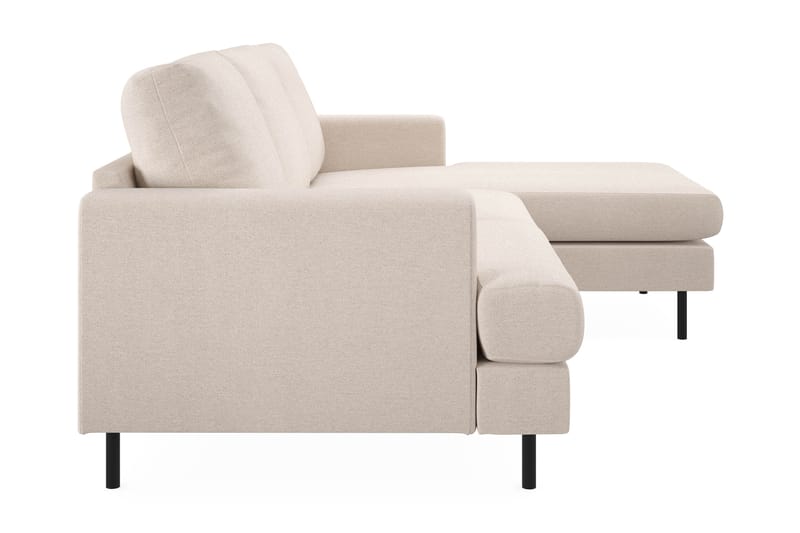 Menard Compact 3-sits Högervänd L-formad Divansoffa i Tyg - Beige - Products - Möbler - Soffa - Divansoffa & schäslongsoffa - 3 sits soffa med divan