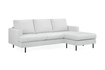 Menard Compact 3-sits Högervänd L-formad Divansoffa i Tyg - Ljusgrå - Products - Möbler - Soffa - Divansoffa & schäslongsoffa - 3 sits soffa med divan