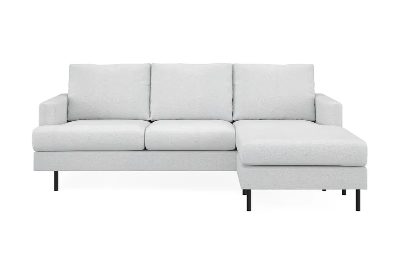 Menard Compact 3-sits Högervänd L-formad Divansoffa i Tyg - Ljusgrå - Products - Möbler - Soffa - Divansoffa & schäslongsoffa - 3 sits soffa med divan