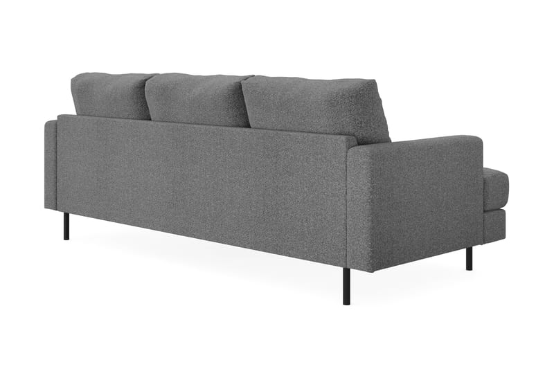 Menard Compact 3-sits Högervänd L-formad Divansoffa i Tyg - Mörkgrå - Products - Möbler - Soffa - Divansoffa & schäslongsoffa - 3 sits soffa med divan