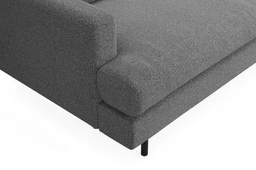 Menard Compact 3-sits Högervänd L-formad Divansoffa i Tyg - Mörkgrå - Products - Möbler - Soffa - Divansoffa & schäslongsoffa - 3 sits soffa med divan