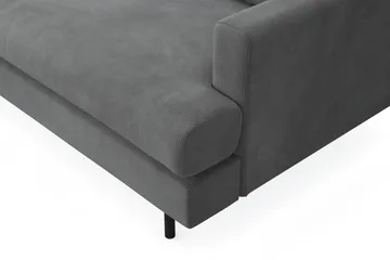 Menard Compact 3-sits Vänstervänd L-formad Divansoffa i Manchester - Grå - Products - Möbler - Soffa - Divansoffa & schäslongsoffa - 3 sits soffa med divan