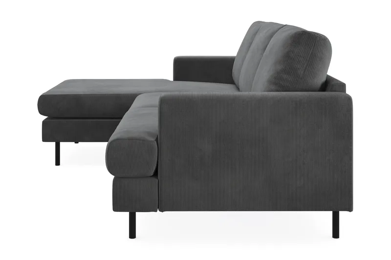 Menard Compact 3-sits Vänstervänd L-formad Divansoffa i Manchester - Grå - Products - Möbler - Soffa - Divansoffa & schäslongsoffa - 3 sits soffa med divan