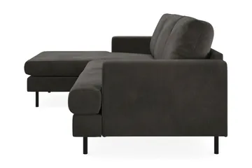 Menard Compact 3-sits Vänstervänd L-formad Divansoffa i Manchester - Mörkgrå - Products - Möbler - Soffa - Divansoffa & schäslongsoffa - 3 sits soffa med divan
