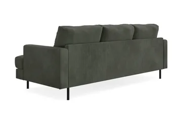 Menard Compact 3-sits Vänstervänd L-formad Divansoffa i Manchester - Mörkgrön - Products - Möbler - Soffa - Divansoffa & schäslongsoffa - 3 sits soffa med divan