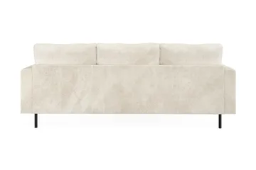 Menard Compact 3-sits Vänstervänd L-formad Divansoffa i Sammet - Krämvit - Products - Möbler - Soffa - Divansoffa & schäslongsoffa - 3 sits soffa med divan