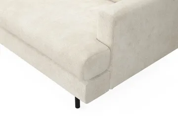 Menard Compact 3-sits Vänstervänd L-formad Divansoffa i Sammet - Krämvit - Products - Möbler - Soffa - Divansoffa & schäslongsoffa - 3 sits soffa med divan