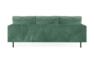 Menard Compact 3-sits Vänstervänd L-formad Divansoffa i Sammet - Mörkgrön - Products - Möbler - Soffa - Divansoffa & schäslongsoffa - 3 sits soffa med divan