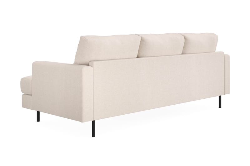 Menard Compact 3-sits Vänstervänd L-formad Divansoffa i Tyg - Beige - Products - Möbler - Soffa - Divansoffa & schäslongsoffa - 3 sits soffa med divan