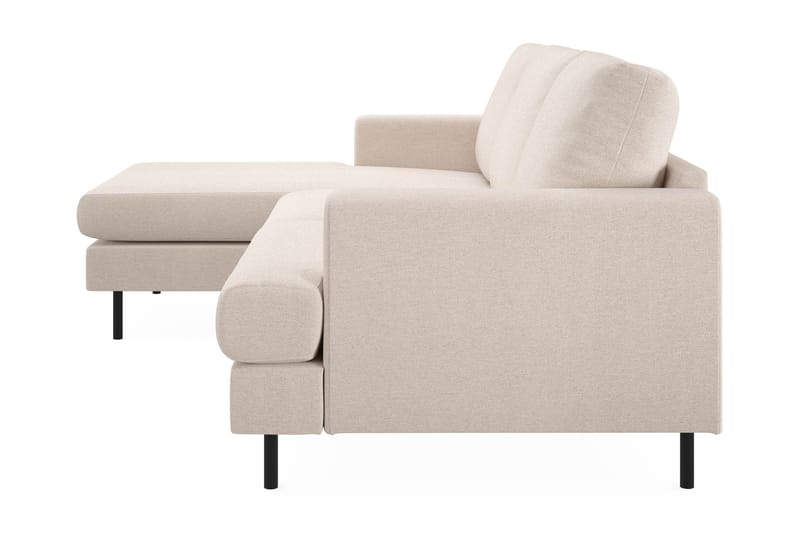 Menard Compact 3-sits Vänstervänd L-formad Divansoffa i Tyg - Beige - Products - Möbler - Soffa - Divansoffa & schäslongsoffa - 3 sits soffa med divan
