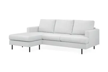 Menard Compact 3-sits Vänstervänd L-formad Divansoffa i Tyg - Ljusgrå - Products - Möbler - Soffa - Divansoffa & schäslongsoffa - 3 sits soffa med divan