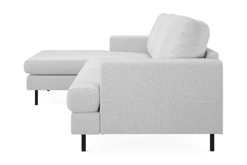 Menard Compact 3-sits Vänstervänd L-formad Divansoffa i Tyg - Ljusgrå - Products - Möbler - Soffa - Divansoffa & schäslongsoffa - 3 sits soffa med divan