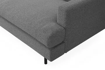 Menard Compact 3-sits Vänstervänd L-formad Divansoffa i Tyg - Mörkgrå - Products - Möbler - Soffa - Divansoffa & schäslongsoffa - 3 sits soffa med divan