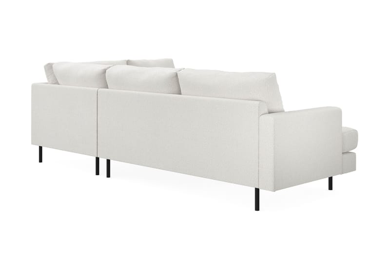 Menard Compact 4-sits Högervänd L-formad Schäslongsoffa i Bouclé - Vit - Products - Möbler - Soffa - Divansoffa & schäslongsoffa - 4 sits soffa med divan
