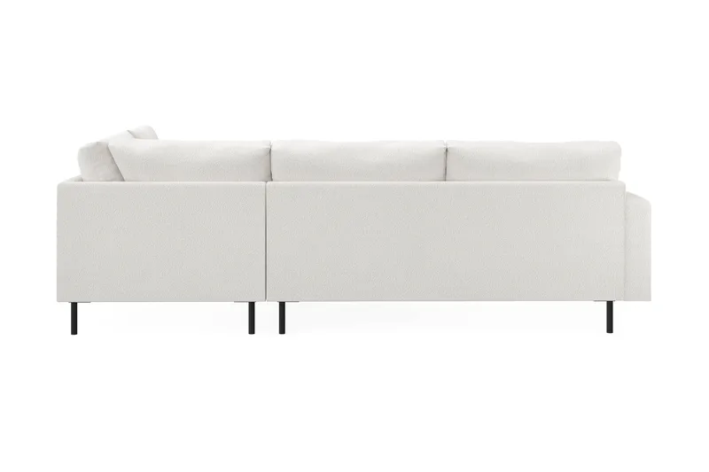 Menard Compact 4-sits Högervänd L-formad Schäslongsoffa i Bouclé - Vit - Products - Möbler - Soffa - Divansoffa & schäslongsoffa - 4 sits soffa med divan