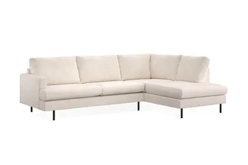 Menard Compact 4-sits Högervänd L-formad Schäslongsoffa i Manchester - Beige - Products - Möbler - Soffa - Divansoffa & schäslongsoffa - 4 sits soffa med divan