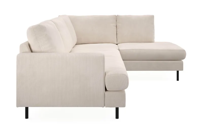 Menard Compact 4-sits Högervänd L-formad Schäslongsoffa i Manchester - Beige - Products - Möbler - Soffa - Divansoffa & schäslongsoffa - 4 sits soffa med divan