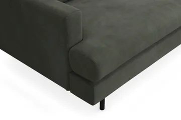 Menard Compact 4-sits Högervänd L-formad Schäslongsoffa i Manchester - Mörkgrön - Products - Möbler - Soffa - Divansoffa & schäslongsoffa - 4 sits soffa med divan