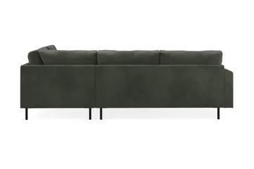 Menard Compact 4-sits Högervänd L-formad Schäslongsoffa i Manchester - Mörkgrön - Products - Möbler - Soffa - Divansoffa & schäslongsoffa - 4 sits soffa med divan