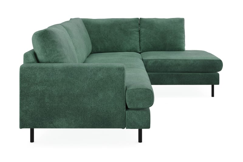 Menard Compact 4-sits Högervänd L-formad Schäslongsoffa i Sammet - Mörkgrön - Products - Möbler - Soffa - Divansoffa & schäslongsoffa - 4 sits soffa med divan