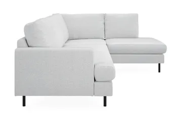 Menard Compact 4-sits Högervänd L-formad Schäslongsoffa i Tyg - Ljusgrå - Products - Möbler - Soffa - Divansoffa & schäslongsoffa - 4 sits soffa med divan
